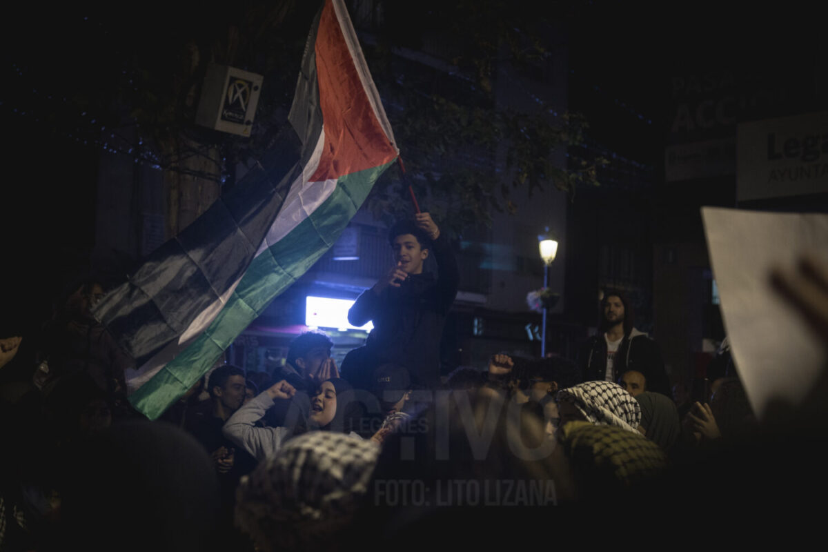 concentración palestina plaza españa Leganés 2023