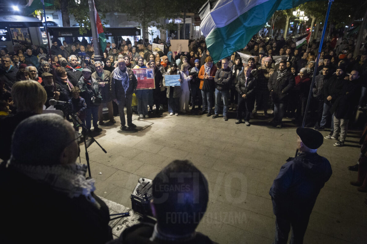 concentración palestina plaza españa Leganés 2023