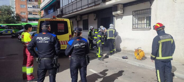 policia local leganes bomberos incendio