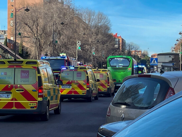 Arrollada una pareja de ancianos por un autobús en Leganés
