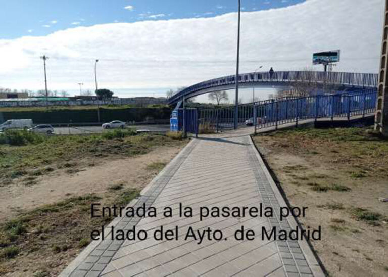 Vecinos de Leganés reclaman reformar la pasarela sobre la M40