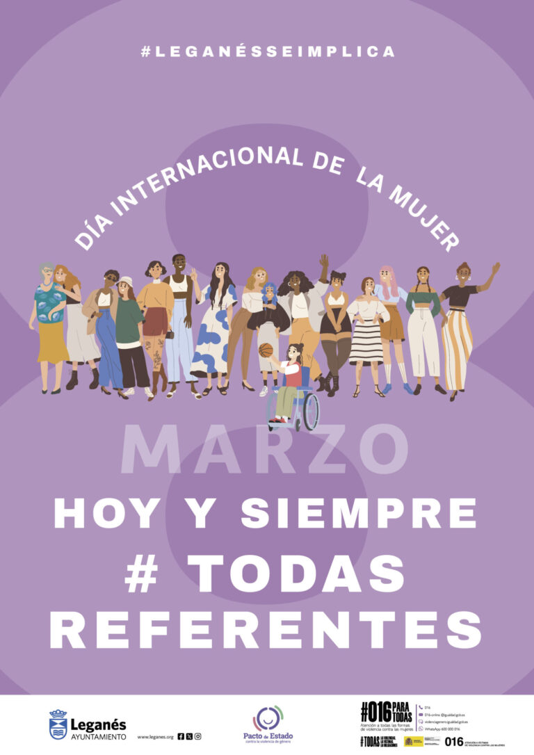 ‘Hoy y siempre: Todas referentes’, el lema de Leganés para el 8M