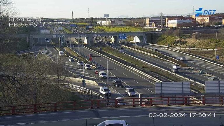 Un accidente corta la M50 a la altura de Leganés