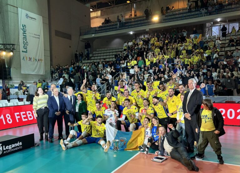 El CV Guaguas, campeón de Copa del Rey Voleibol en Leganés