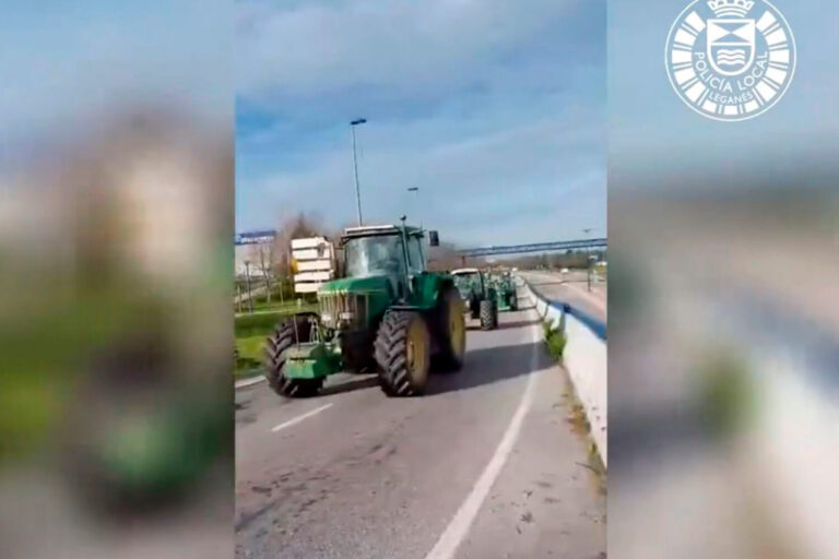 Las protestas de los agricultores atraviesan Leganés