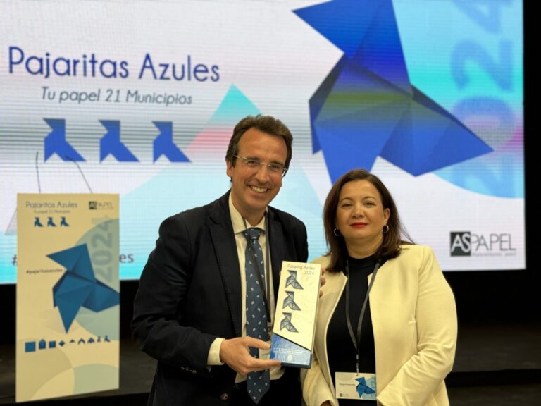 Leganés recibe tres Pajaritas Azules como premio a su reciclaje de papel en 2023