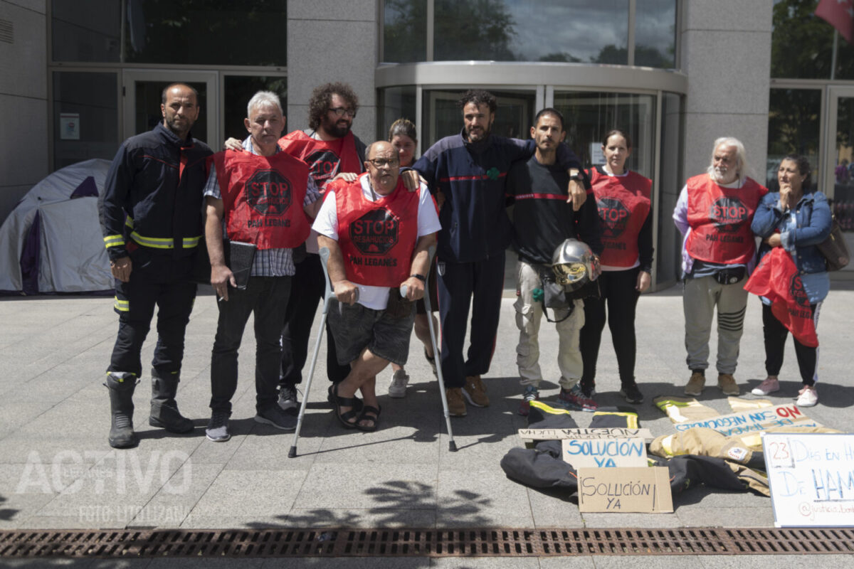 bomberos leganes huelga hambre afectados hipotecas pah