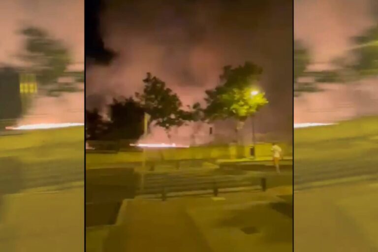 Un espectacular incendio despierta a los vecinos de Leganés