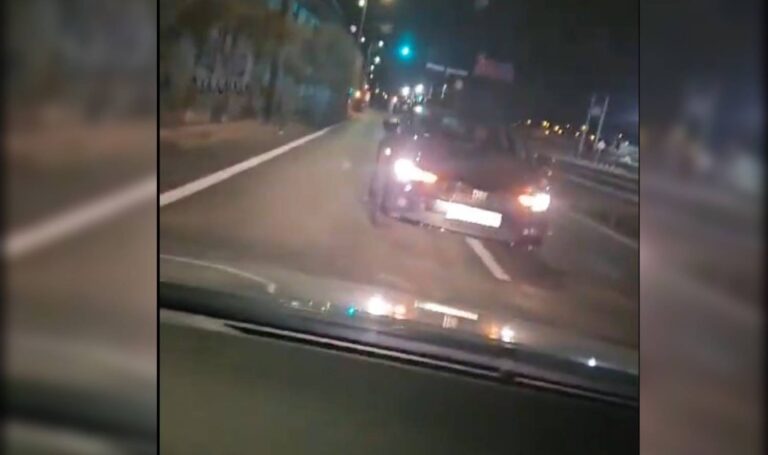 Grabado un conductor kamikaze en el acceso a Leganés