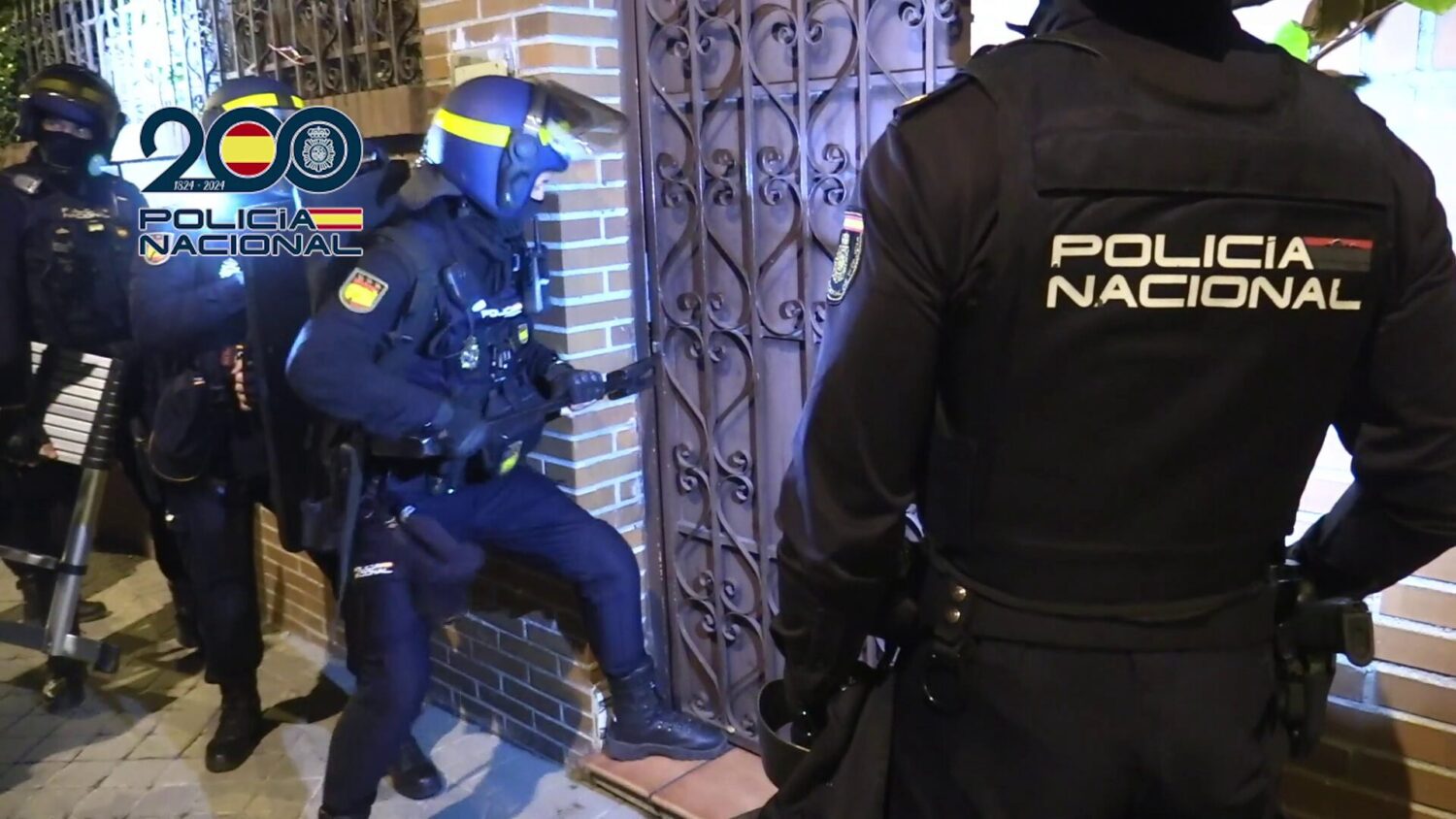 Policía Nacional en medio de una operación en Madrid. Foto: Policía Nacional