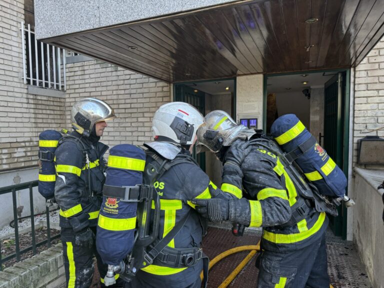 Una mujer herida y tres intoxicados en un incendio en una vivienda en Leganés