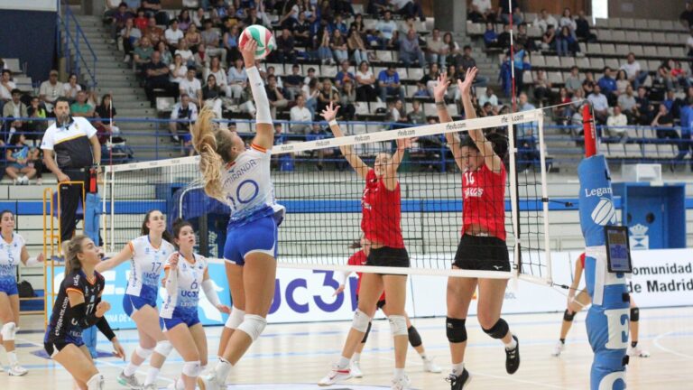 Sólido triunfo del UC3M Voleibol Leganés que las mantiene arriba