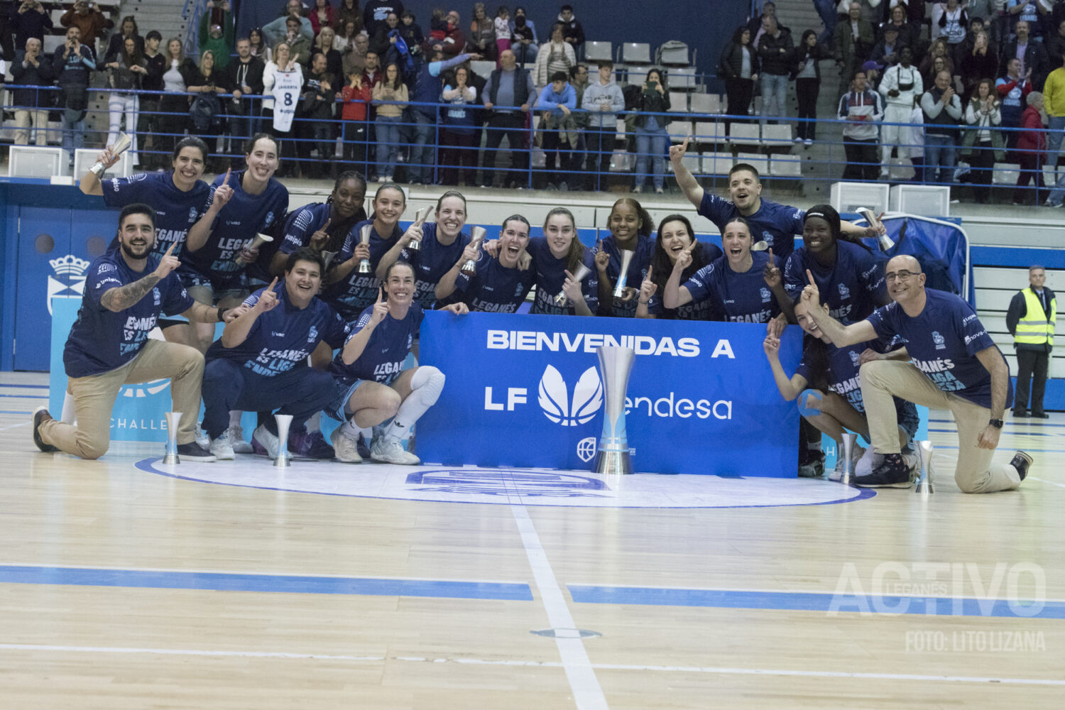 ascenso baloncesto leganes celebración