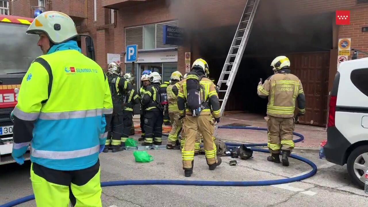 incendio alcorcon bomberos