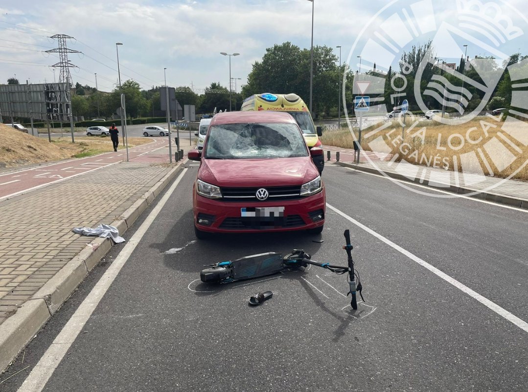 accidente en leganes