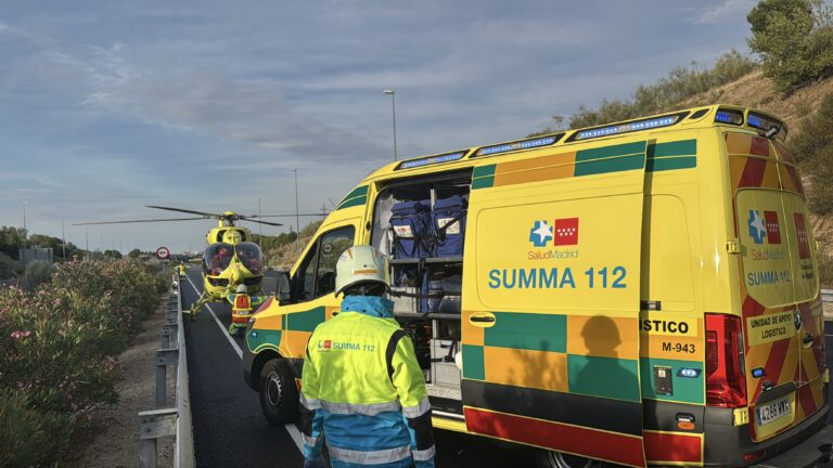 Grave atropello en la R-5 a la altura de Leganés: un hombre es evacuado en helicóptero