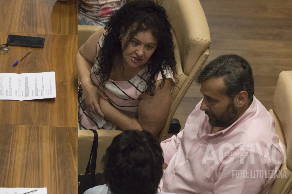 pleno leganes miguel angel gutierrez conchi saugar concepcion cirgnia jimenez psoe
