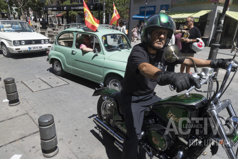 Devoción y motores: Leganés revive su cita con San Cristóbal sobre ruedas