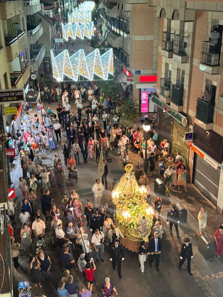 Procesión de la Virgen de Butarque por las calles de Leganés. Foto: Ayuntamiento de Leganés