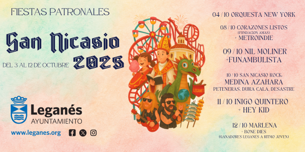 banner fiestas san nicasio 2025 leganes