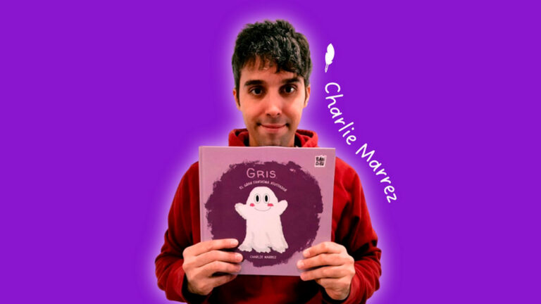 Charlie Marrez, de Leganés, presenta se álbum infantil, Gris, el gran fantasma asustador
