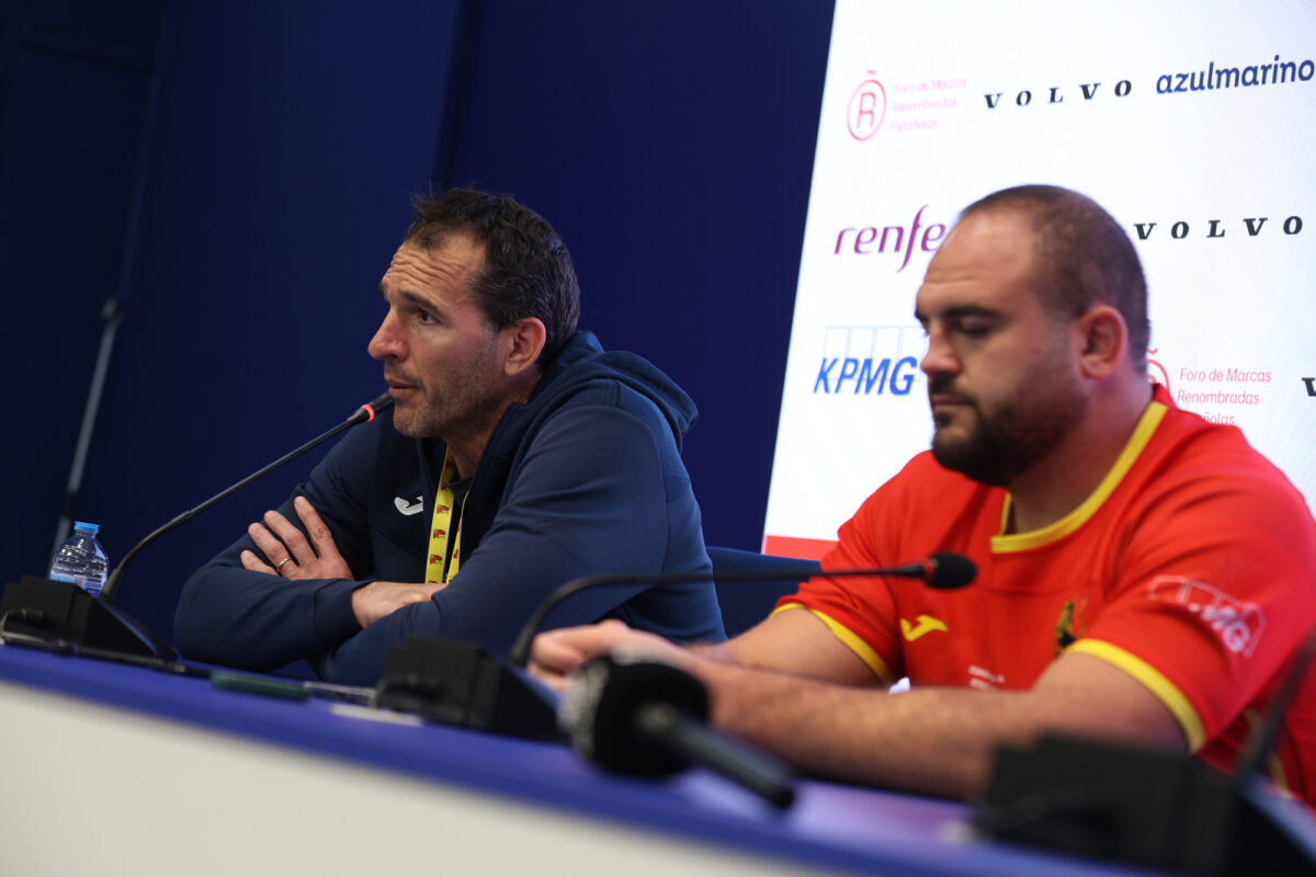 Rueda de prensa tras el España - Irlanda de Rugby en Butarque (Leganés). Foto: FERugby