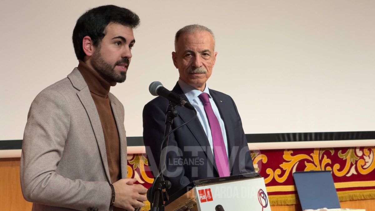Husni Abdel Wahed y Miguel Recuenco PSOE Leganés