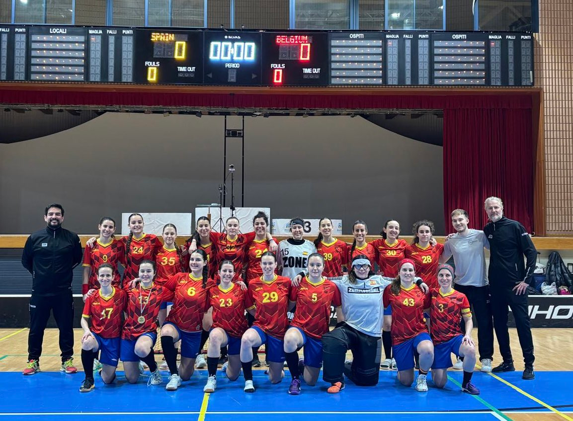 seleccion española de floorball en el europower floorball challenge