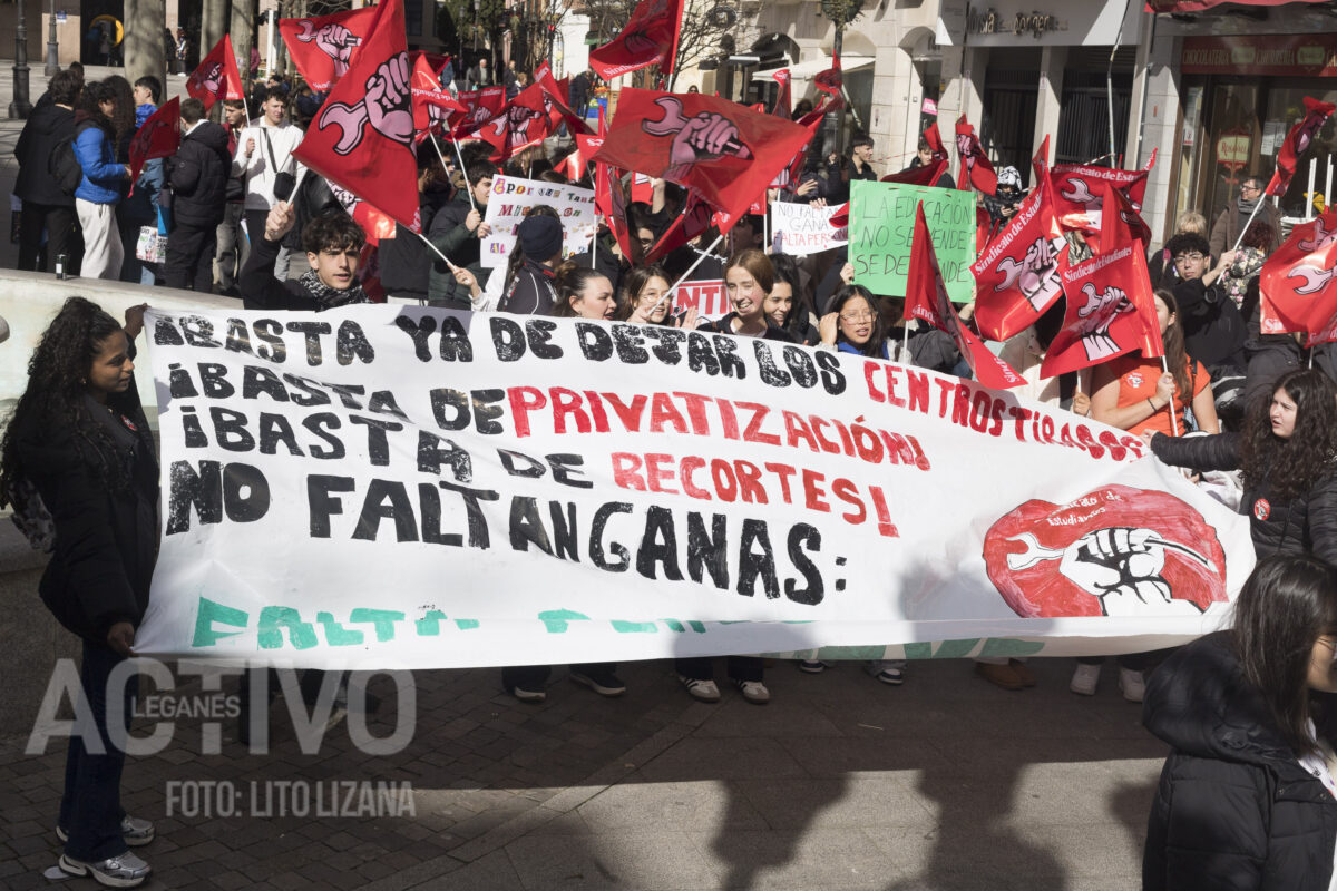 manifestación estudiantil estudiantes leganes