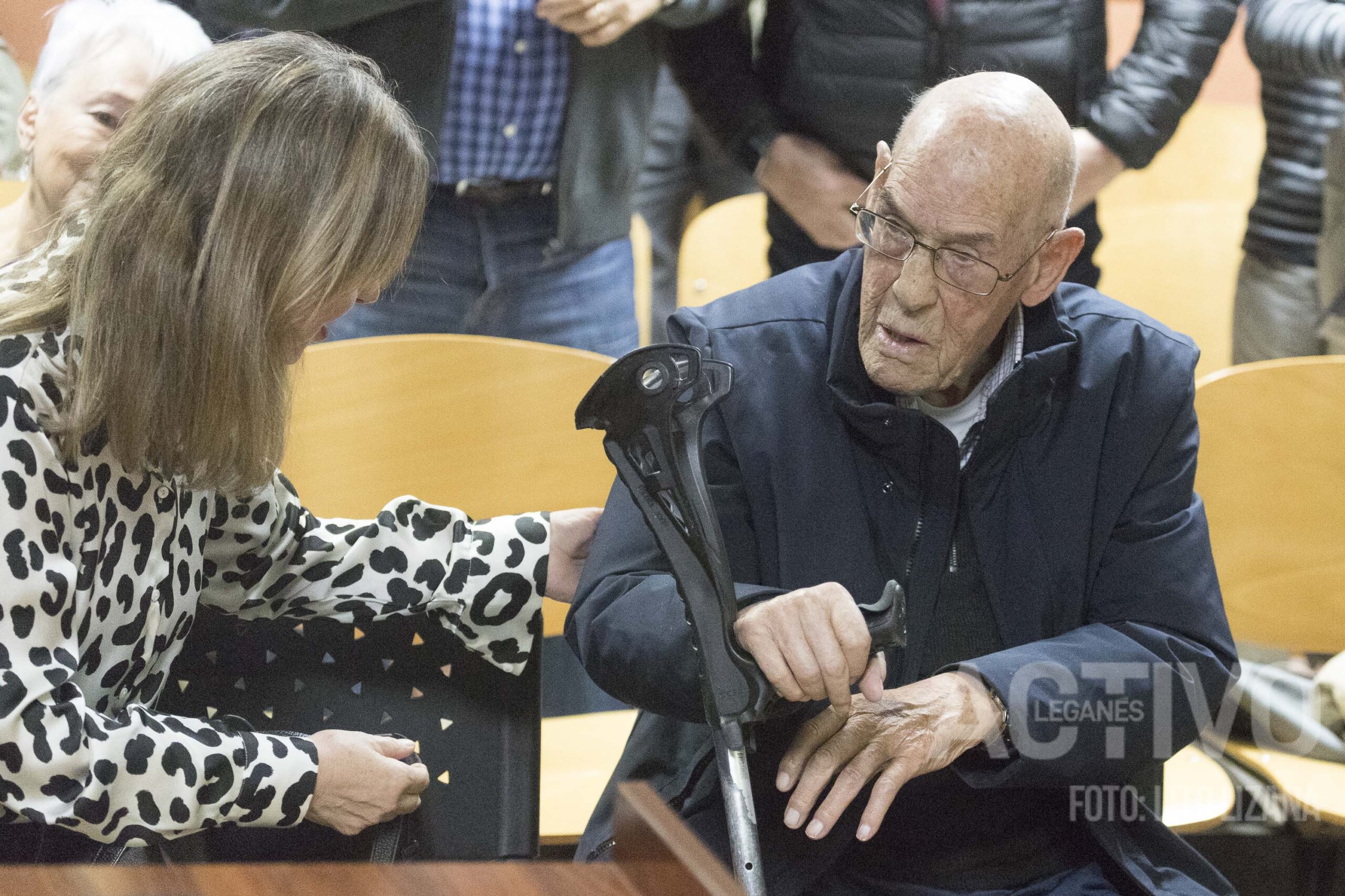 Isodoro López Luna con su hija Esther.