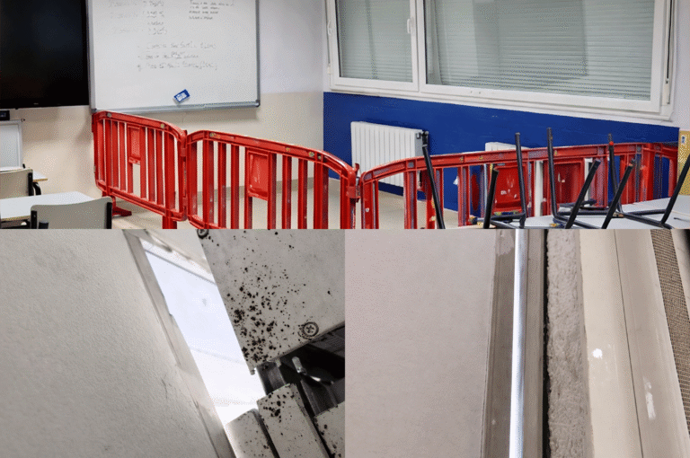 «Es una situación urgente»: un instituto de Leganés cierra aulas tras desprenderse varios ventanales