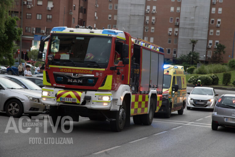 Un incendio en una vivienda sorprende a los vecinos de Leganés en plena tarde