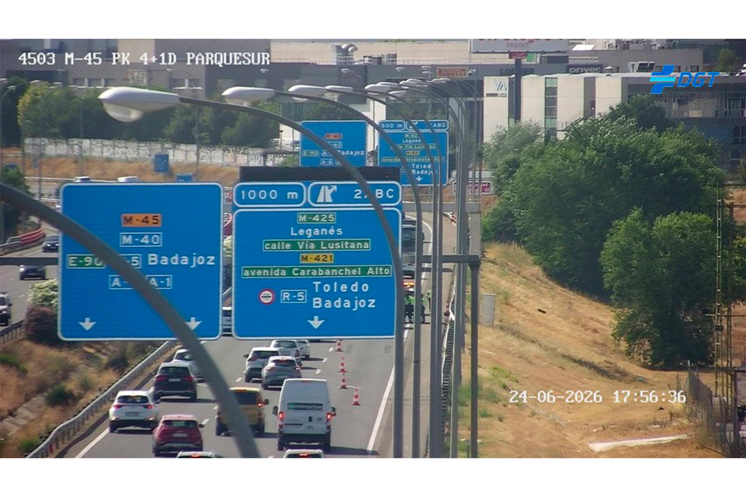 accidente m45 leganes