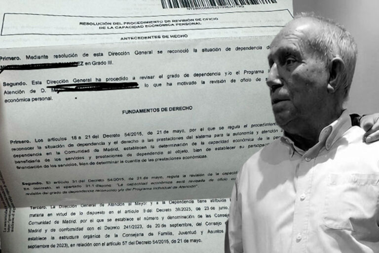 «Mi abuelo ya había fallecido cuando llegó la carta»: la denuncia de una familia de Leganés por los retrasos en la dependencia