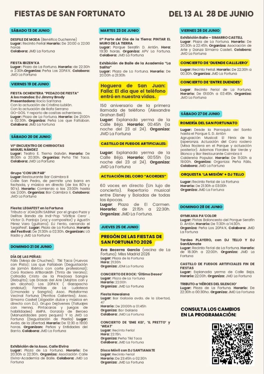 programa fiestas la fortuna leganes 2026