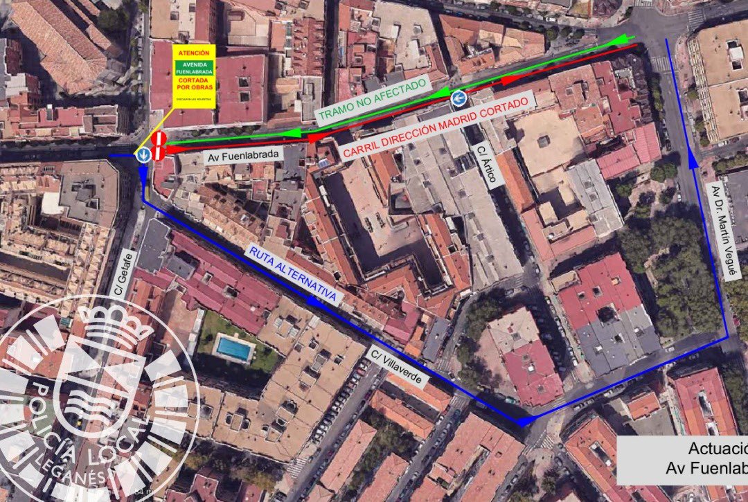 corte de trafico de leganes avenida fuenlabrada