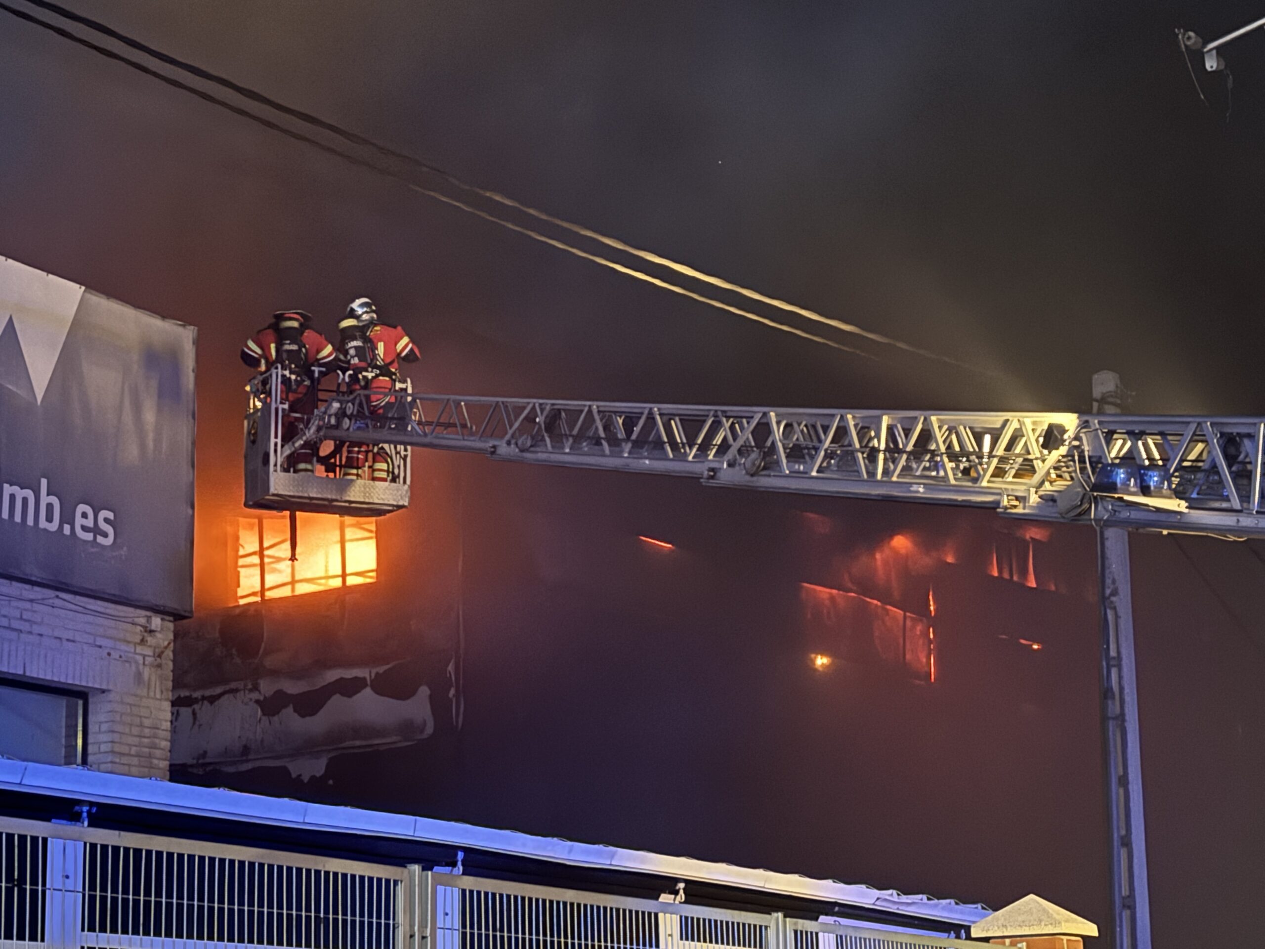 incendio en una nave en leganes
