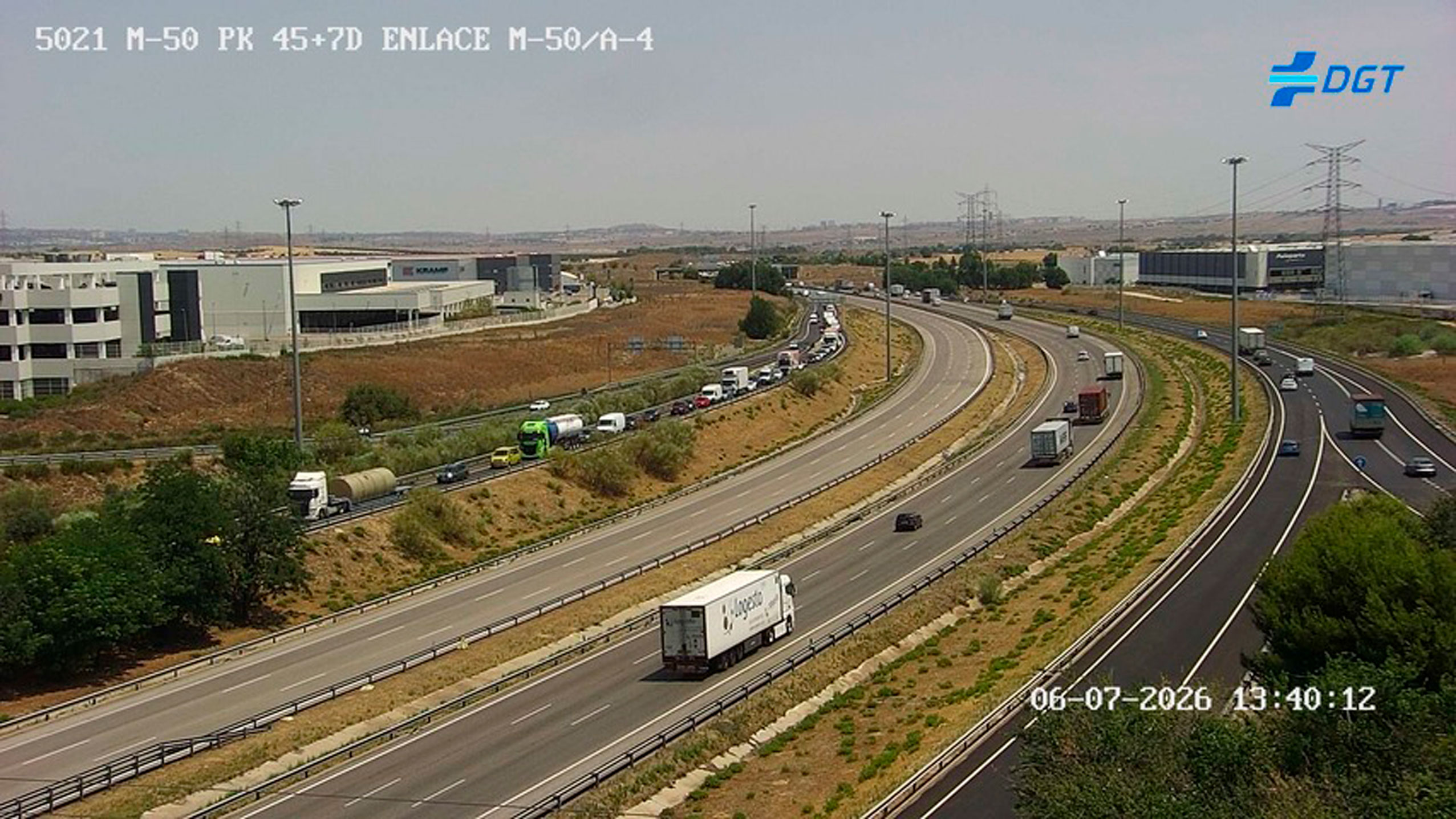 carril cortado obras m50