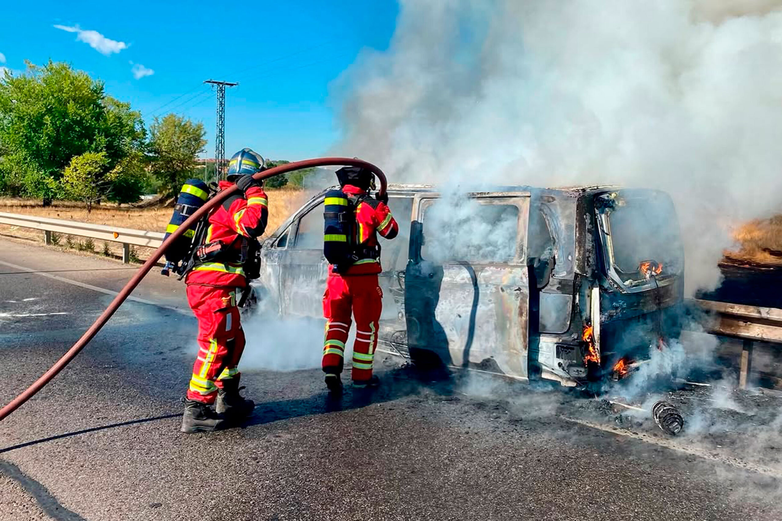 incendio leganes furgoneta reparto