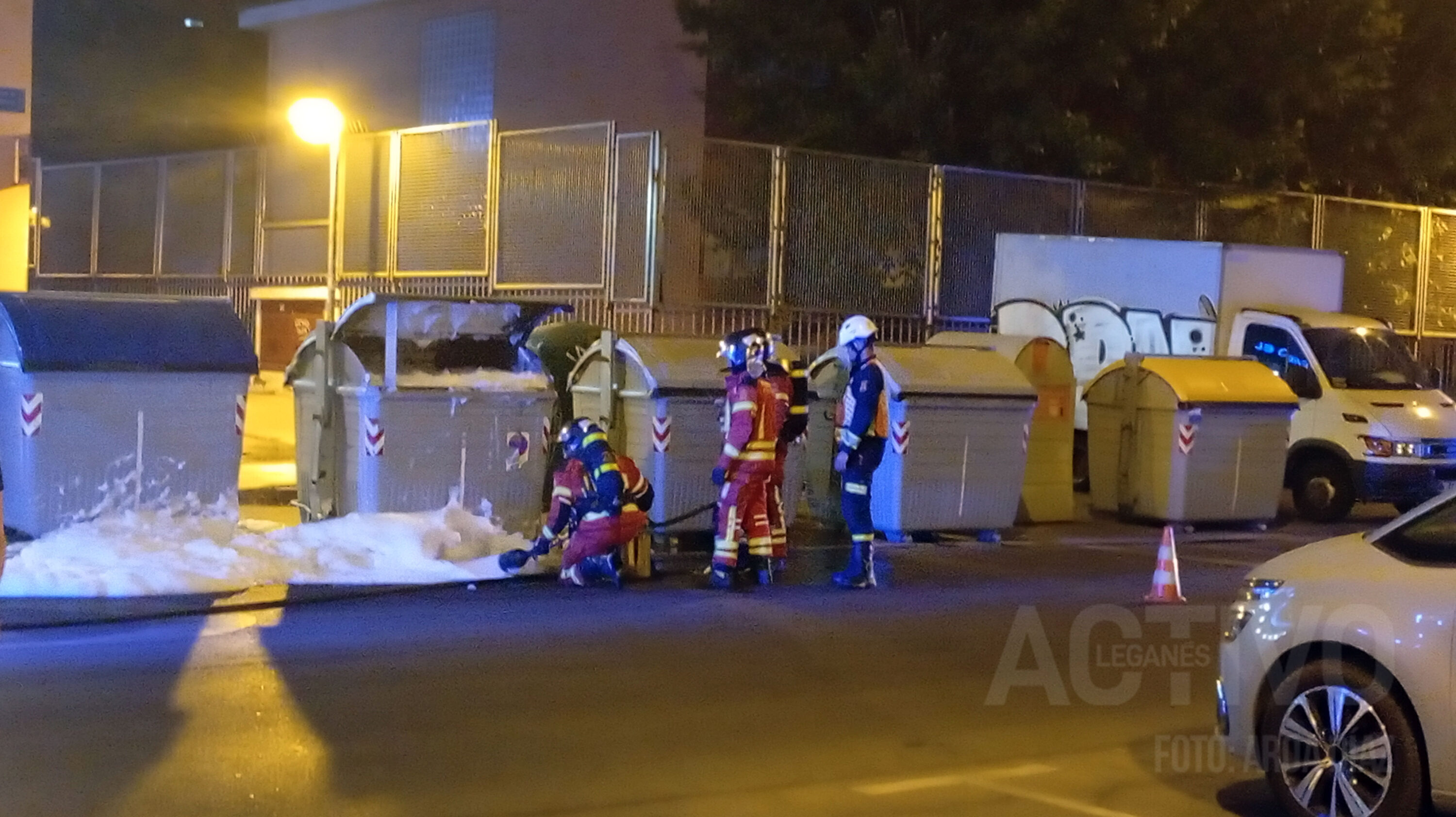 incendio leganes contenedor basura